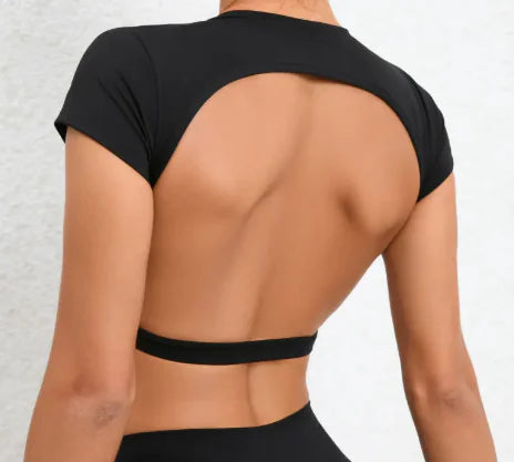 Yoga Outdoor Running Backless Fitness T-shirt